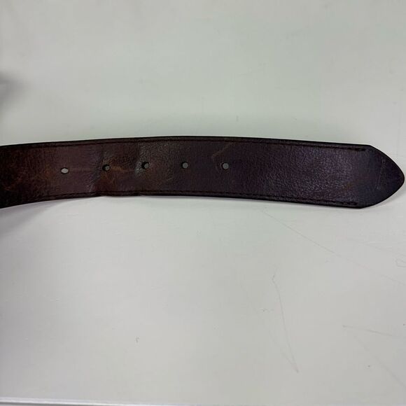 Men’s Fossil Brown Leather Belt Size 42/105 - Picture 7 of 7